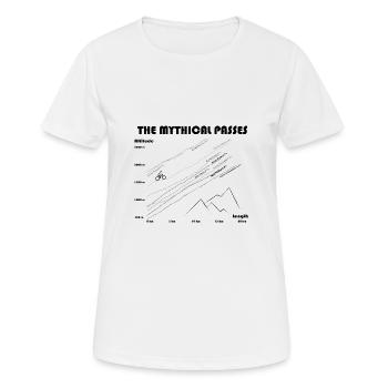 Die mythischen Pässe - Frauen T-Shirt atmungsaktiv - Weiß - Vorne - AI Model Female 172 dark (172cm)
