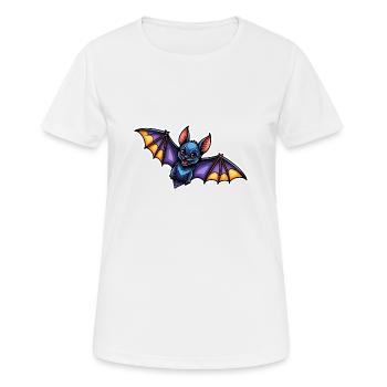 Chauve-souris Neo Traditionnel - T-shirt respirant Femme - blanc - Devant - AI Model Female 172 dark (172cm)