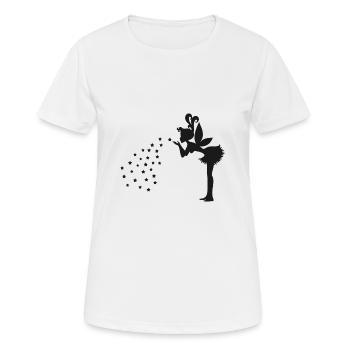 Süße Fee, Elfe - Frauen T-Shirt atmungsaktiv - Weiß - Vorne - AI Model Female 172 dark (172cm)