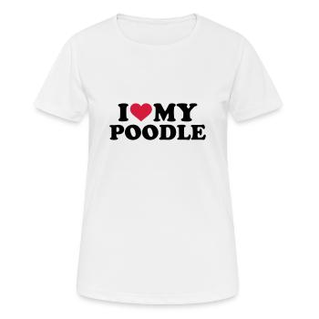 caniche - T-shirt respirant Femme - blanc - Devant - AI Model Female 172 dark (172cm)