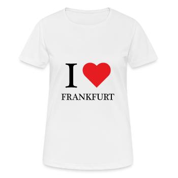 I LOVE FRANKFURT - T-shirt respirant Femme - blanc - Devant - AI Model Female 172 dark (172cm)