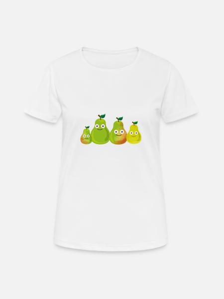 birnen,birne,birnen familie, comic - Frauen T-Shirt atmungsaktiv - Weiß