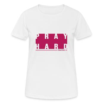 faith jesus church pray god believe messias christ - Frauen T-Shirt atmungsaktiv - Weiß - Vorne - AI Model Female 172 dark (172cm)