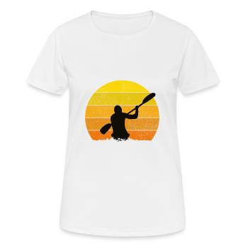 Paddeln - Frauen T-Shirt atmungsaktiv - Weiß - Vorne - AI Model Female 172 dark (172cm)