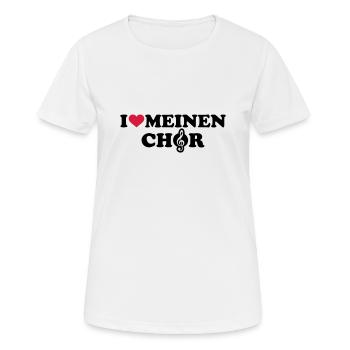 Chor - Frauen T-Shirt atmungsaktiv - Weiß - Vorne - AI Model Female 172 dark (172cm)