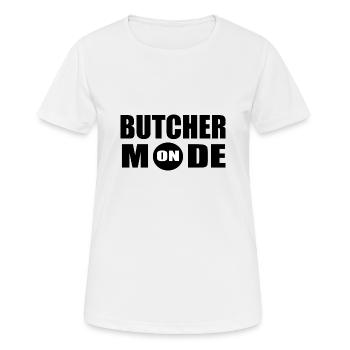 Fleischer Metzger Schlachter - Frauen T-Shirt atmungsaktiv - Weiß - Vorne - AI Model Female 172 dark (172cm)