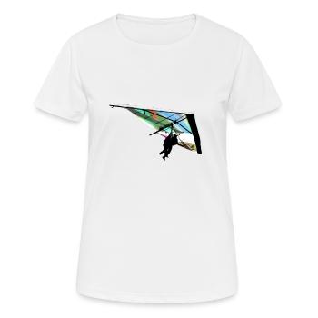 kite flying, sailing, flying, graffiti - Women's Breathable T-Shirt - white - Front - AI Model Female 172 dark (172cm)