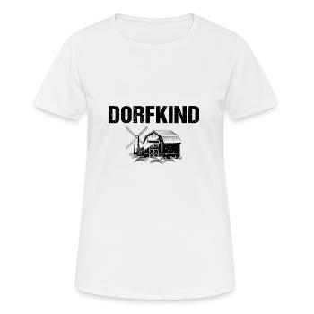 Dorfkind Bauernhof Landleben Dorf - Frauen T-Shirt atmungsaktiv - Weiß - Vorne - AI Model Female 172 dark (172cm)