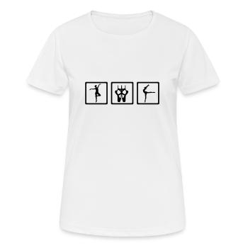 ballet - T-shirt respirant Femme - blanc - Devant - AI Model Female 172 dark (172cm)