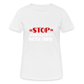 Stoppen Sie Mobbing in der Schule - Frauen T-Shirt atmungsaktiv - Weiß - Vorne - AI Model Female 172 dark (172cm)