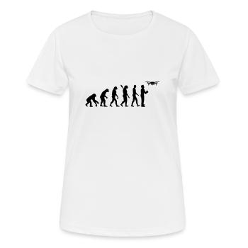 Drohne - Frauen T-Shirt atmungsaktiv - Weiß - Vorne - AI Model Female 172 dark (172cm)