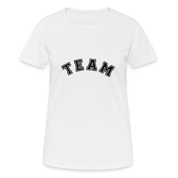 team - Women's Breathable T-Shirt - white - Front - AI Model Female 172 dark (172cm)