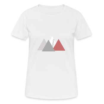 Berge; Bergpanorama - Frauen T-Shirt atmungsaktiv - Weiß - Vorne - AI Model Female 172 dark (172cm)