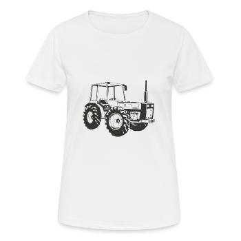 A65 - Frauen T-Shirt atmungsaktiv - Weiß - Vorne - AI Model Female 172 dark (172cm)