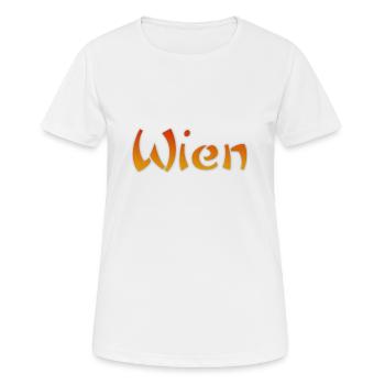 Wien Text - Frauen T-Shirt atmungsaktiv - Weiß - Vorne - AI Model Female 172 dark (172cm)