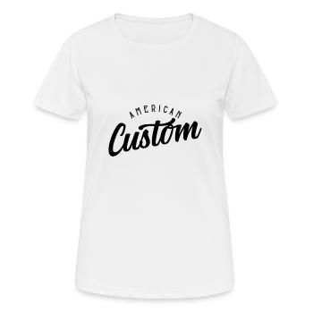American Custom - Women's Breathable T-Shirt - white - Front - AI Model Female 172 dark (172cm)
