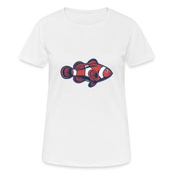 Clownfisch - Frauen T-Shirt atmungsaktiv - Weiß - Vorne - AI Model Female 172 dark (172cm)