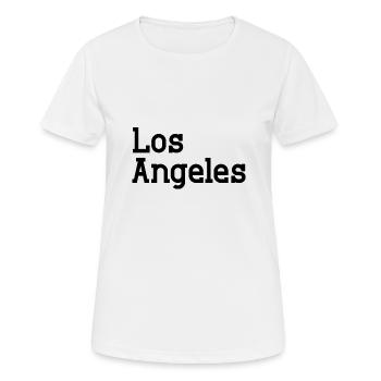 Los Angeles - Frauen T-Shirt atmungsaktiv - Weiß - Vorne - AI Model Female 172 dark (172cm)