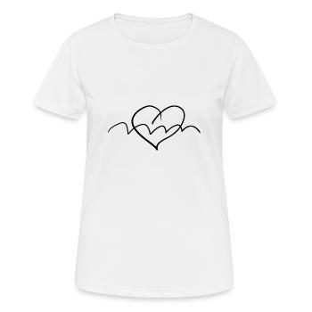 Form Linie - Frauen T-Shirt atmungsaktiv - Weiß - Vorne - AI Model Female 172 dark (172cm)