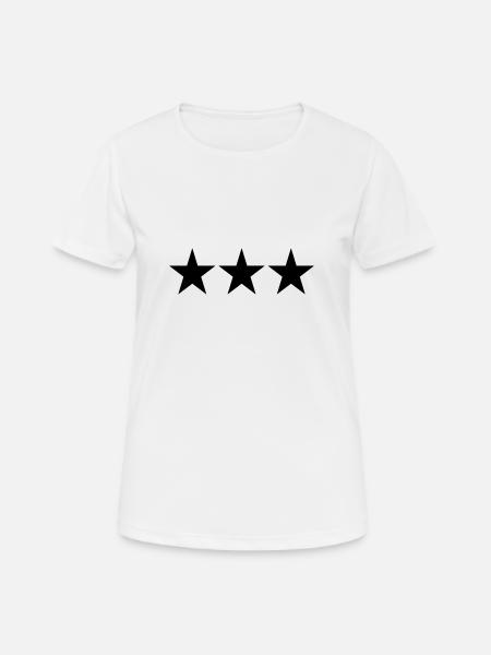 3 STARS - Women's Breathable T-Shirt - white
