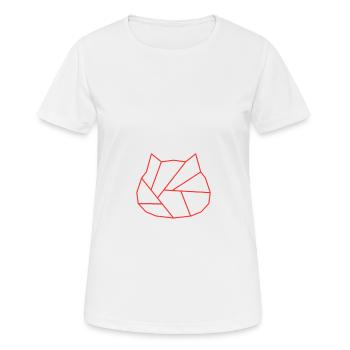 Chat | Logo | Neutre - T-shirt respirant Femme - blanc - Devant - AI Model Female 172 dark (172cm)