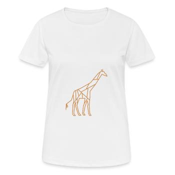 Girafe| Animaux | Logo de l’entreprise | Zoo - T-shirt respirant Femme - blanc - Devant - AI Model Female 172 dark (172cm)