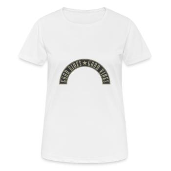 Bonnes balades Bonnes vibrations - T-shirt respirant Femme - blanc - Devant - AI Model Female 172 dark (172cm)