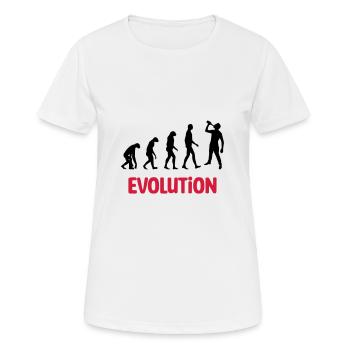 Evolution : Alcohol / Alcoholic / Humor - Women's Breathable T-Shirt - white - Front - AI Model Female 172 dark (172cm)