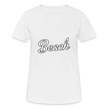 Plage - T-shirt respirant Femme - blanc - Devant - AI Model Female 172 dark (172cm)