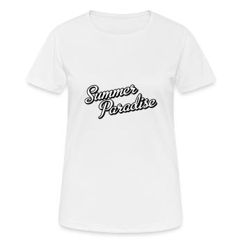 Summer Paradise - Frauen T-Shirt atmungsaktiv - Weiß - Vorne - AI Model Female 172 dark (172cm)