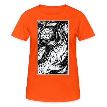 Demon Fox - Women's Breathable T-Shirt - neon orange - Front - AI Model Female 172 dark (172cm)
