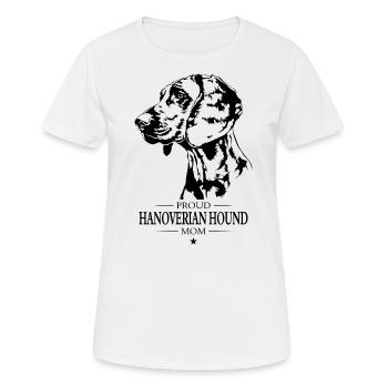 Hanovrien Chien Mom Chien Chien Chasse Chiens Wilsigns - T-shirt respirant Femme - blanc - Devant - AI Model Female 172 dark (172cm)