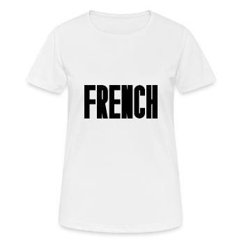 Français - T-shirt respirant Femme - blanc - Devant - AI Model Female 172 dark (172cm)