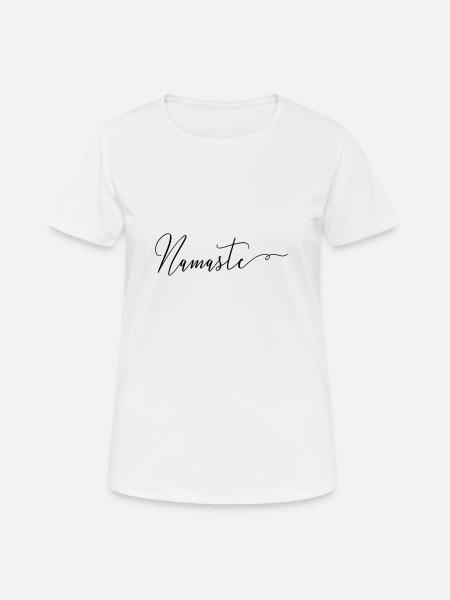 (namaste) - Frauen T-Shirt atmungsaktiv - Weiß