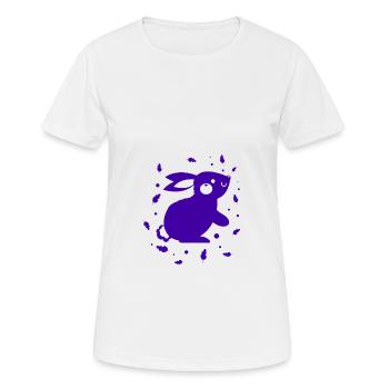 Hase - Kaninchen - Naturschutz - Frauen T-Shirt atmungsaktiv - Weiß - Vorne - AI Model Female 172 dark (172cm)