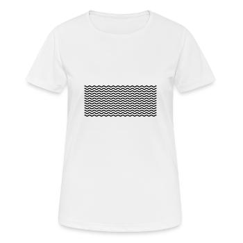 Wave Background - Women's Breathable T-Shirt - white - Front - AI Model Female 172 dark (172cm)