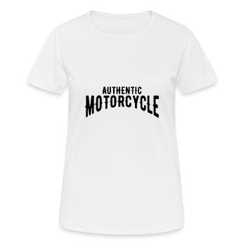 Moto authentique - T-shirt respirant Femme - blanc - Devant - AI Model Female 172 dark (172cm)