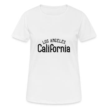Los Angeles - T-shirt respirant Femme - blanc - Devant - AI Model Female 172 dark (172cm)