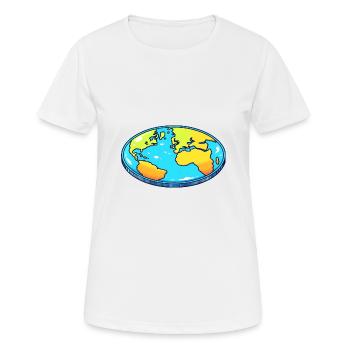 Funny Bat Flat Earth Fun - Women's Breathable T-Shirt - white - Front - AI Model Female 172 dark (172cm)
