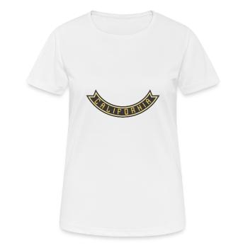 Bannière californienne - T-shirt respirant Femme - blanc - Devant - AI Model Female 172 dark (172cm)