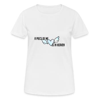 Deuil pour le fils Sternenkind Adieu Cœur Amour - T-shirt respirant Femme - blanc - Devant - AI Model Female 172 dark (172cm)