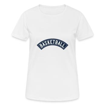 Basketball Banner - Frauen T-Shirt atmungsaktiv - Weiß - Vorne - AI Model Female 172 dark (172cm)