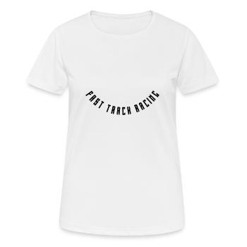 Fast Track Racing - Frauen T-Shirt atmungsaktiv - Weiß - Vorne - AI Model Female 172 dark (172cm)