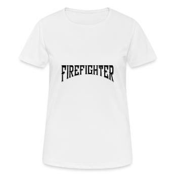 Firefighter - Frauen T-Shirt atmungsaktiv - Weiß - Vorne - AI Model Female 172 dark (172cm)
