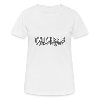 Deux roues font bouger l’âme - T-shirt respirant Femme - blanc - Devant - AI Model Female 172 dark (172cm)