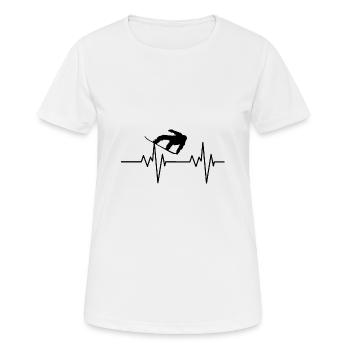 Snowboarder Pulse - Frauen T-Shirt atmungsaktiv - Weiß - Vorne - AI Model Female 172 dark (172cm)