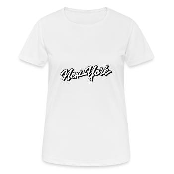 New York - T-shirt respirant Femme - blanc - Devant - AI Model Female 172 dark (172cm)