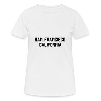 San Francisco Californie - T-shirt respirant Femme - blanc - Devant - AI Model Female 172 dark (172cm)