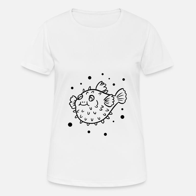 Thick puffer fish - Women's Breathable T-Shirt - white