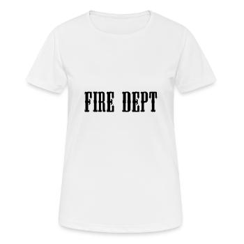 Service des incendies - T-shirt respirant Femme - blanc - Devant - AI Model Female 172 dark (172cm)